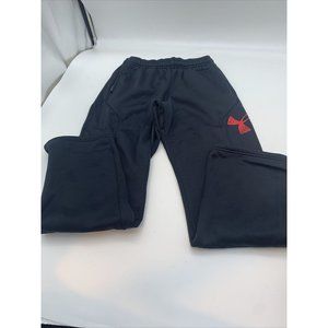 Under Armour Sweatpants Youth LG Black Loose Fit Logo Storm 1